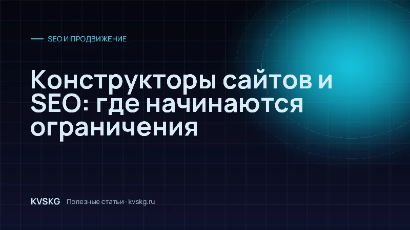 Обложка статьи «Конструкторы сайтов и SEO: где начинаются ограничения»